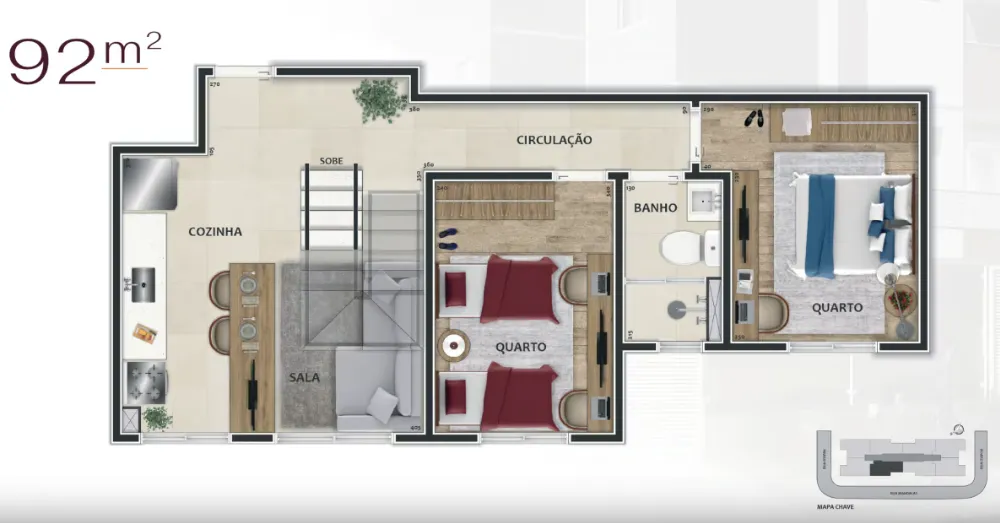 Apartamento, 2 quartos, 89 m² - Foto 1