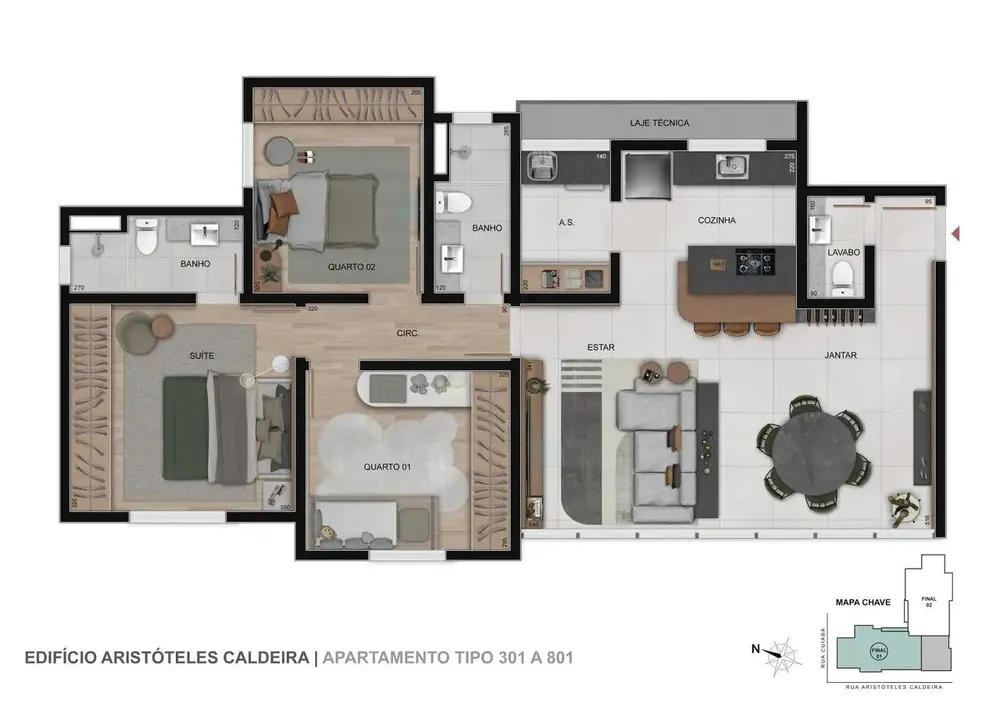 Apartamento, 3 quartos, 87 m² - Foto 1