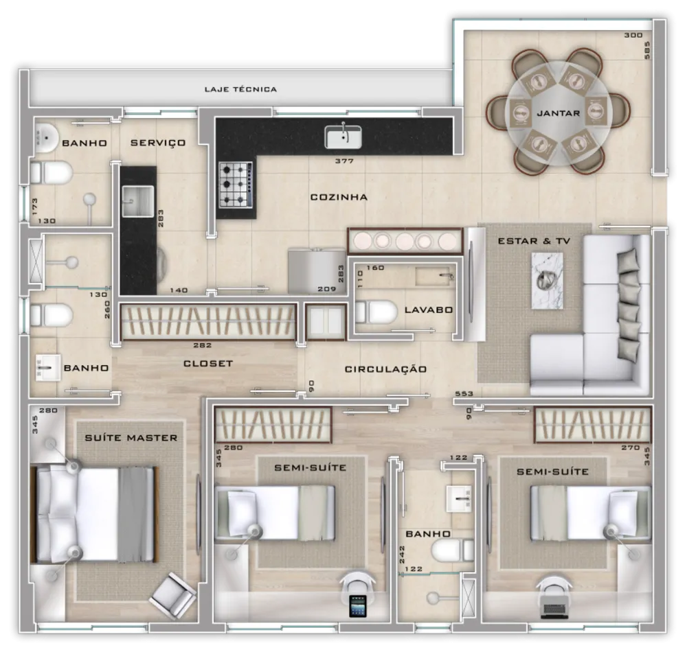 Apartamento, 3 quartos, 95 m² - Foto 3