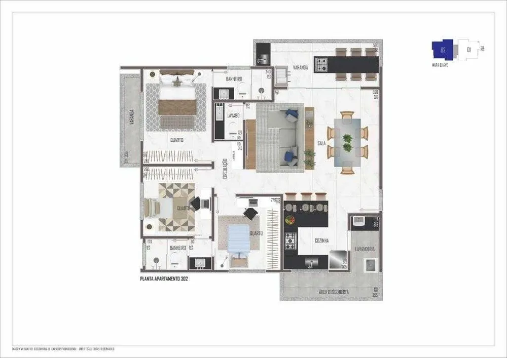 Apartamento, 3 quartos, 103 m² - Foto 2