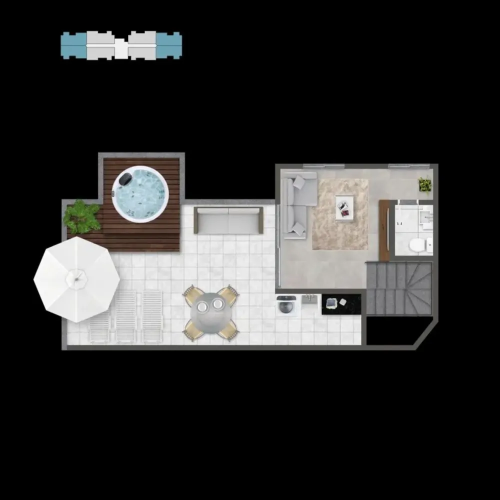 Cobertura, 2 quartos, 69 m² - Foto 11