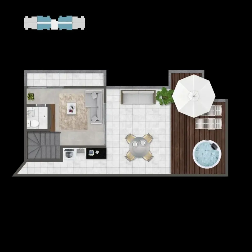 Cobertura, 2 quartos, 69 m² - Foto 6