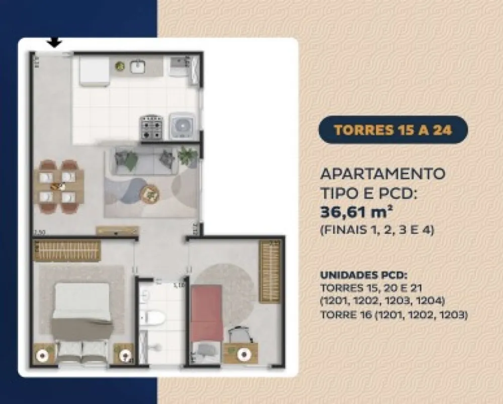 Apartamento, 2 quartos, 37 m² - Foto 20