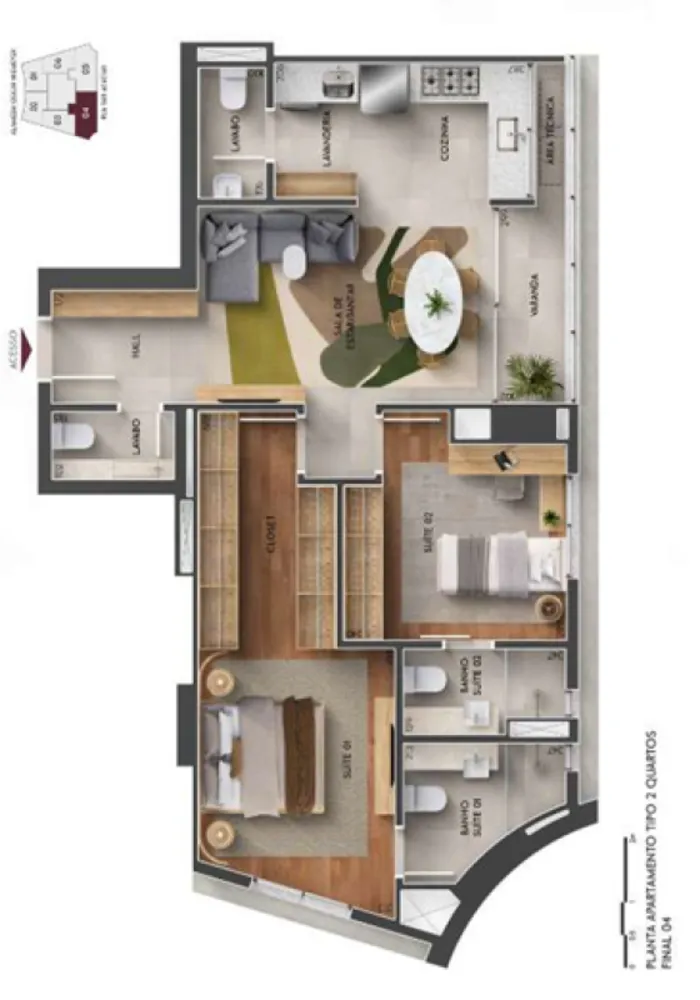 Apartamento, 2 quartos, 87 m² - Foto 2