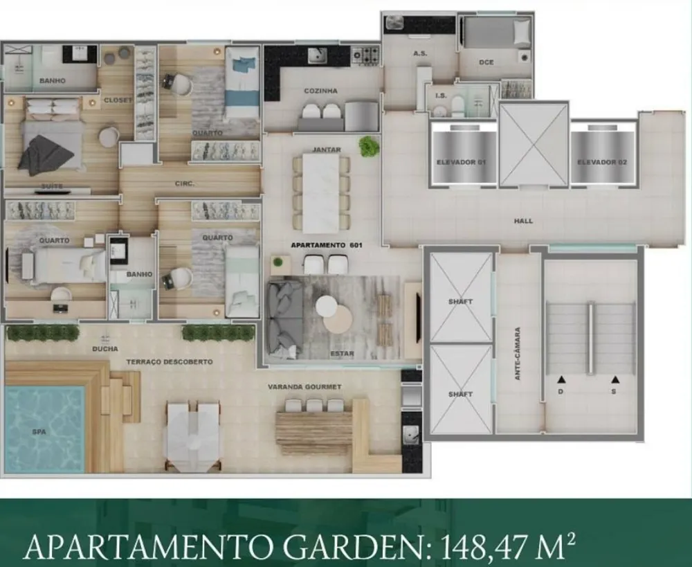 Apartamento, 4 quartos, 148 m² - Foto 3