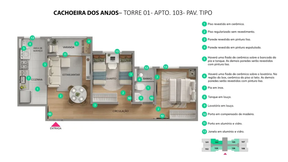 Apartamento, 2 quartos, 46 m² - Foto 12