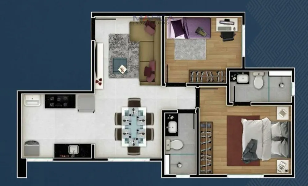 Apartamento, 2 quartos, 53 m² - Foto 3