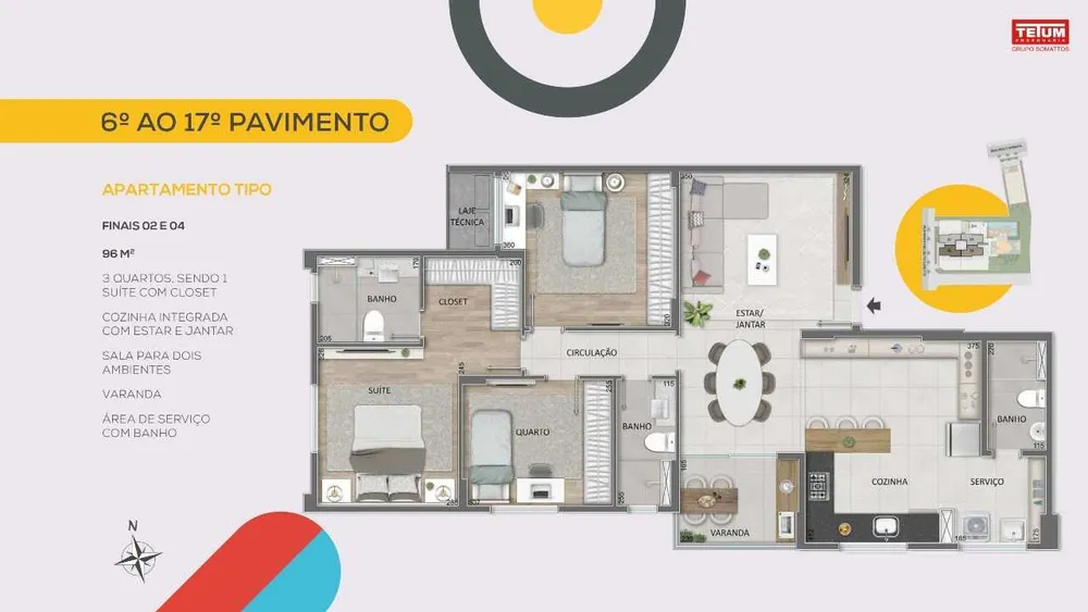 Apartamento, 3 quartos, 94 m² - Foto 9