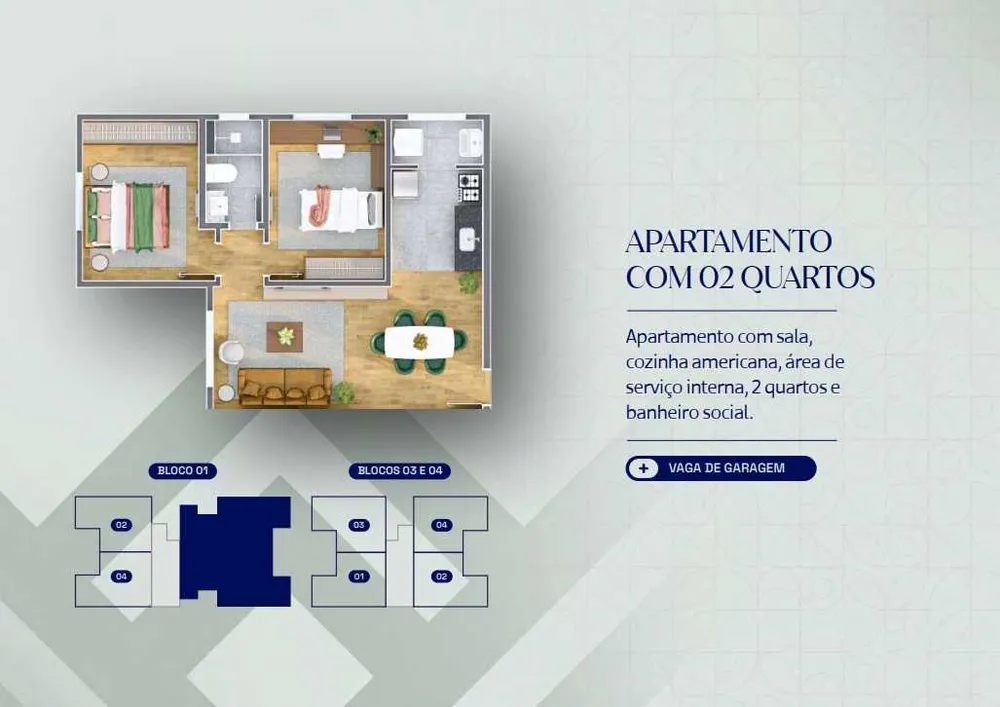 Apartamento, 2 quartos, 51 m² - Foto 1