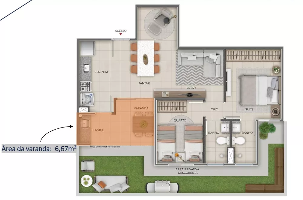 Apartamento à venda com 3 quartos, 82m² - Foto 3