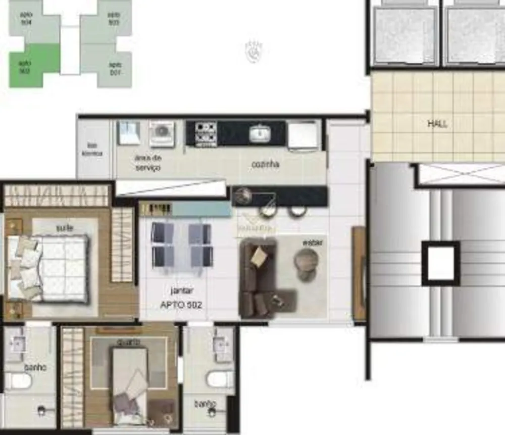Cobertura, 2 quartos, 110 m² - Foto 10