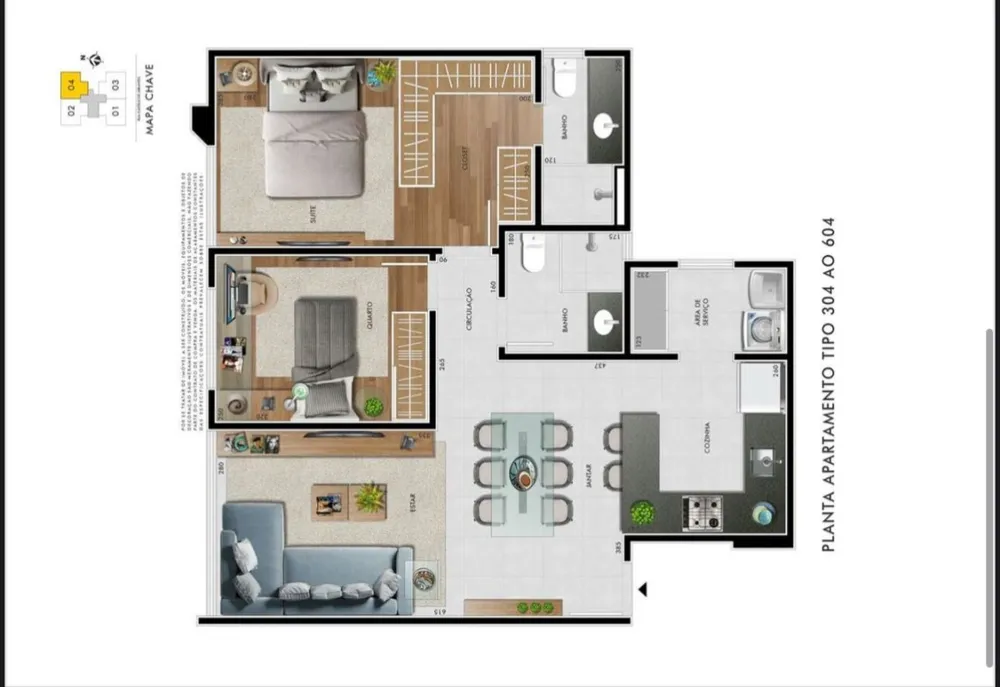 Apartamento, 2 quartos, 67 m² - Foto 2