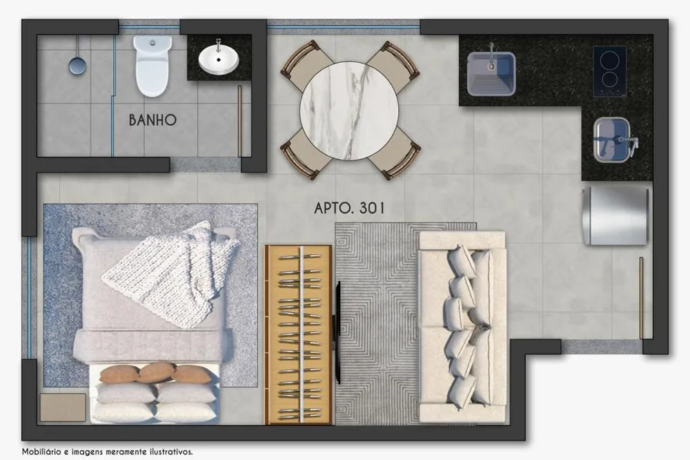 Apartamento, 1 quarto, 25 m² - Foto 6