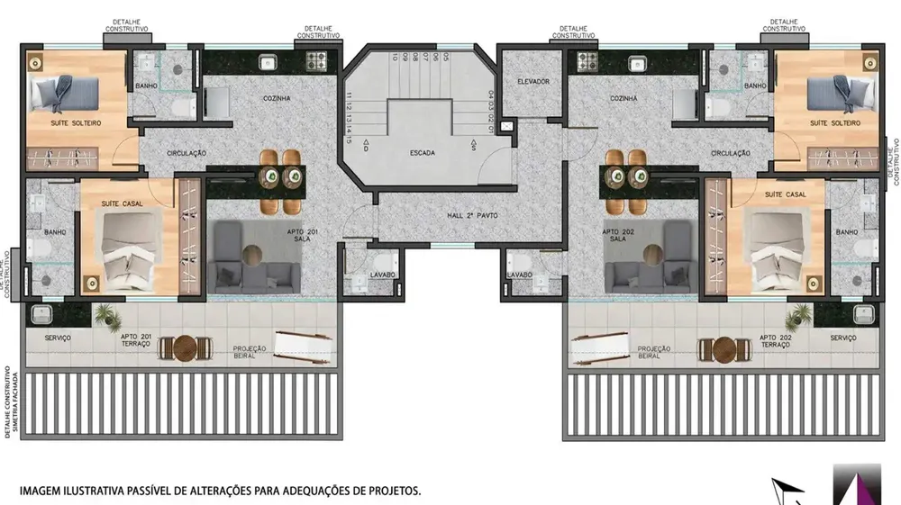 Apartamento, 2 quartos, 54 m² - Foto 3