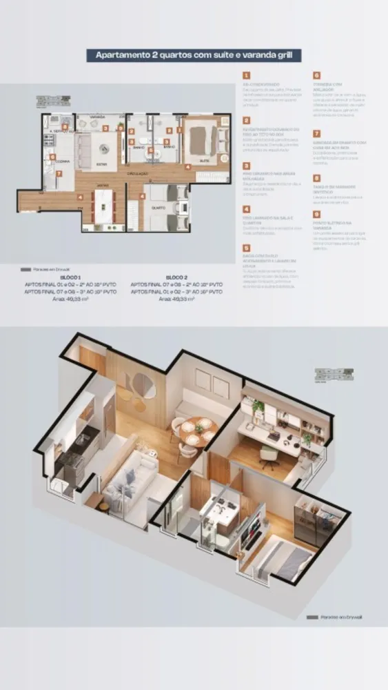 Apartamento, 2 quartos, 49 m² - Foto 8