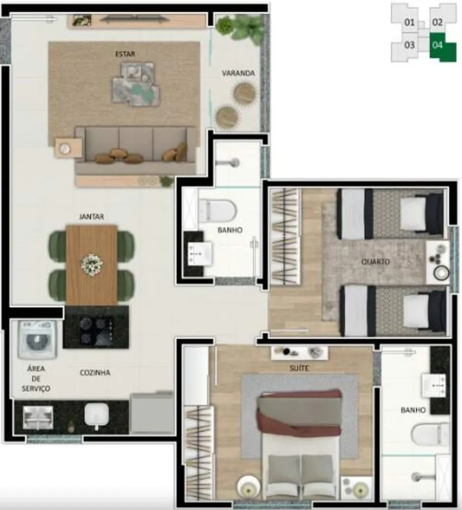 Apartamento, 2 quartos, 60 m² - Foto 6