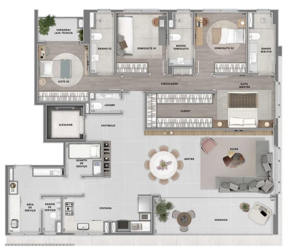 Apartamento, 4 quartos, 191 m² - Foto 3
