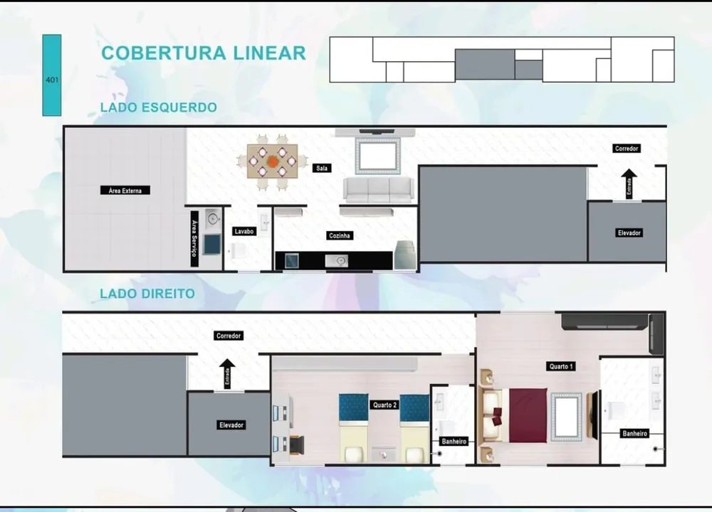 Cobertura, 2 quartos, 97 m² - Foto 1