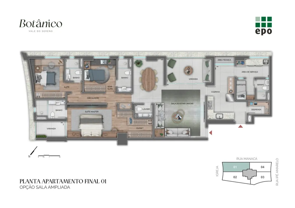 Apartamento, 4 quartos, 163 m² - Foto 2