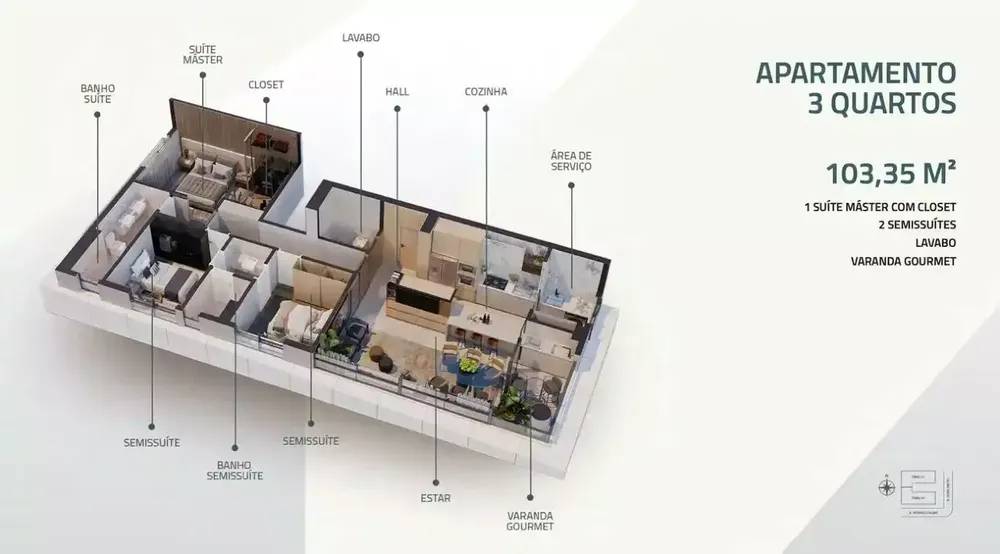Apartamento, 3 quartos, 103 m² - Foto 4