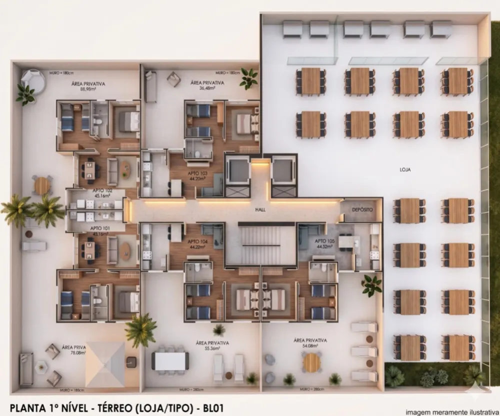Apartamento, 2 quartos, 44 m² - Foto 6