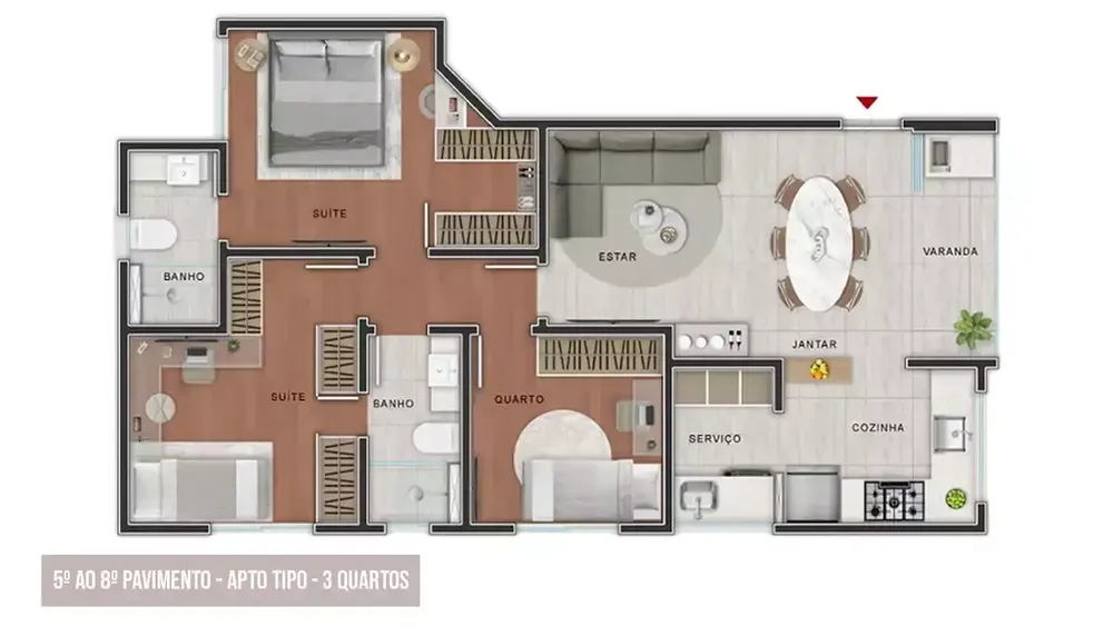 Apartamento, 3 quartos, 71 m² - Foto 9