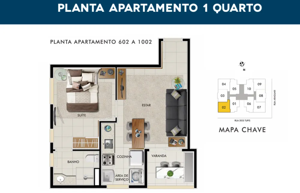 Apartamento, 1 quarto, 40 m² - Foto 1