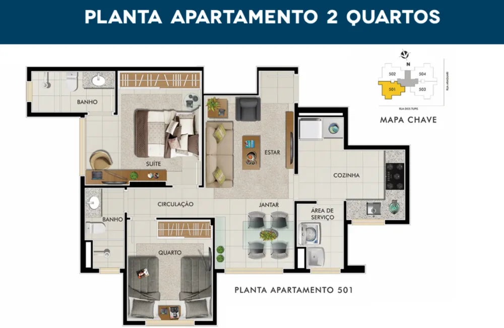 Apartamento, 1 quarto, 40 m² - Foto 2