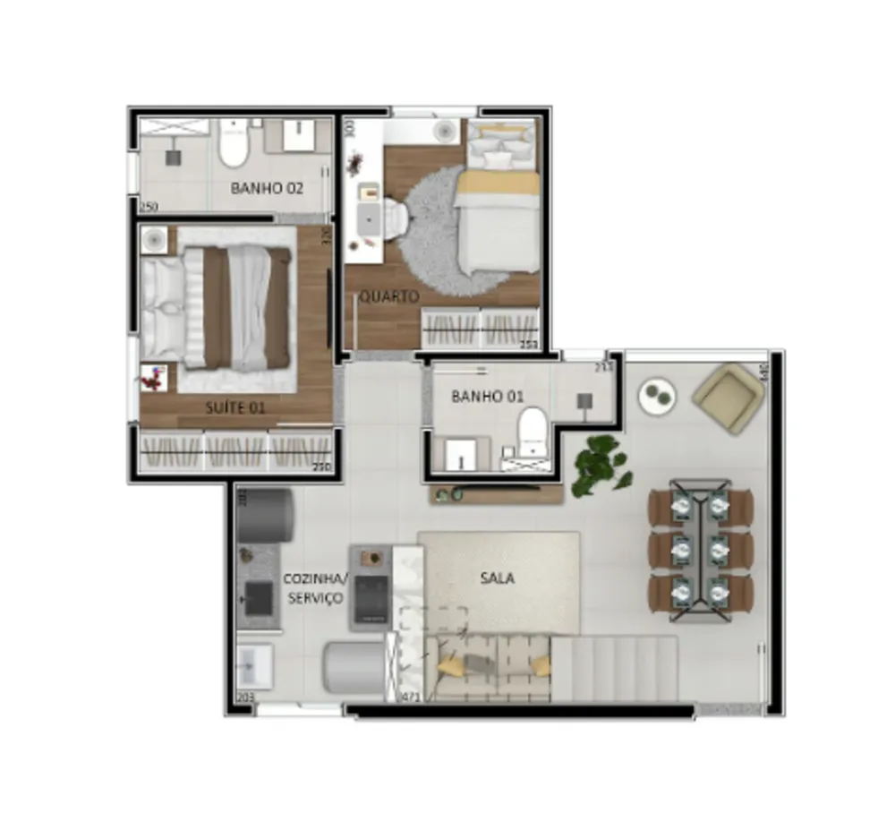 Apartamento, 2 quartos, 53 m² - Foto 4