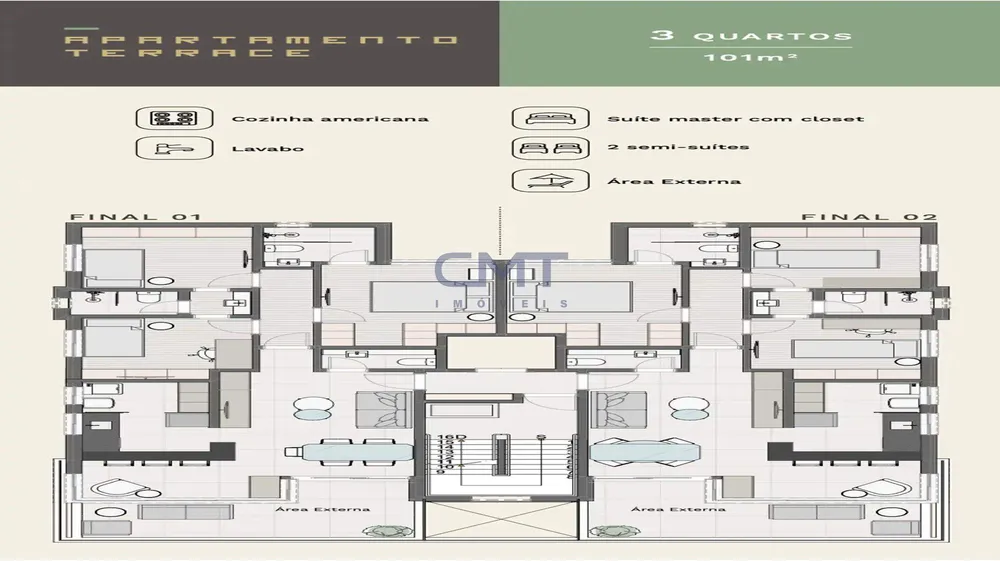 Cobertura, 3 quartos, 103 m² - Foto 5