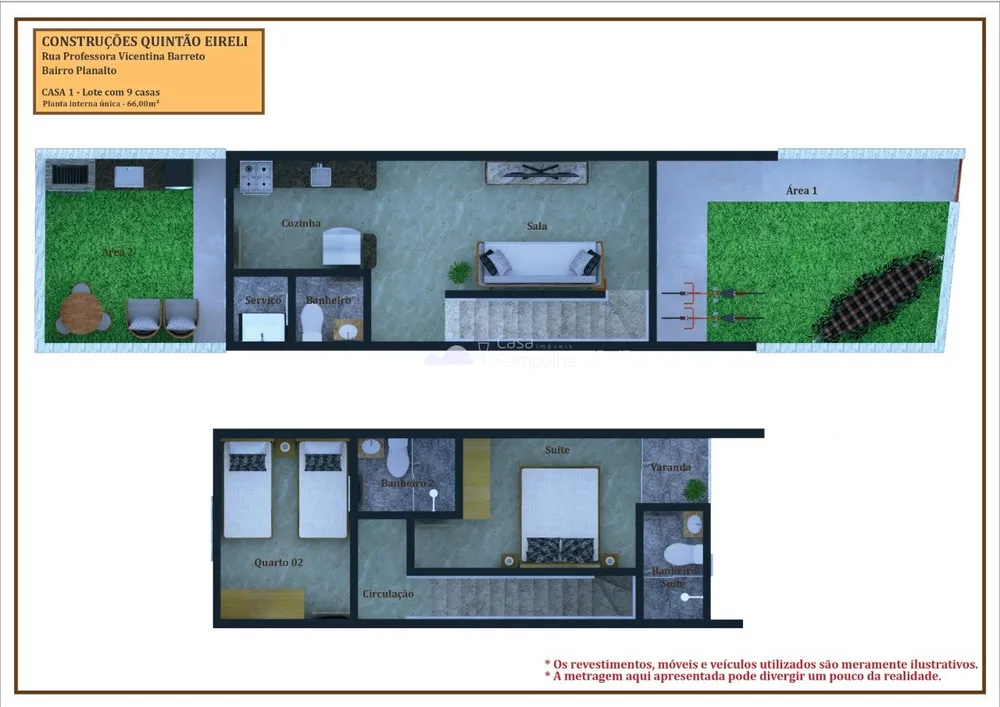 Casa, 2 quartos, 90 m² - Foto 3
