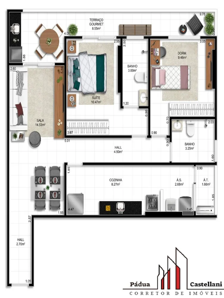 Apartamento, 3 quartos, 100 m² - Foto 3