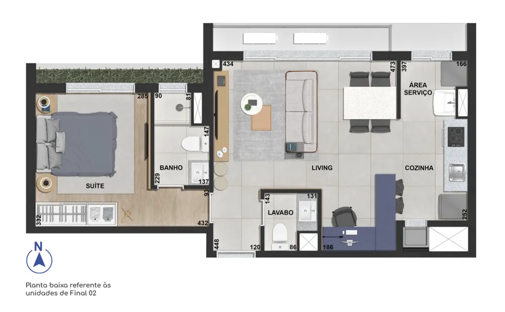 Apartamento, 1 quarto, 56 m² - Foto 14