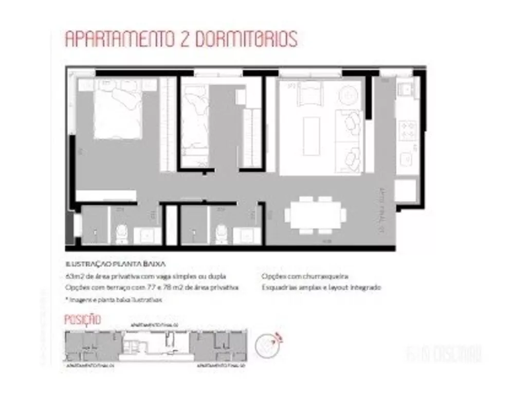 Apartamento à venda com 2 quartos, 64m² - Foto 9