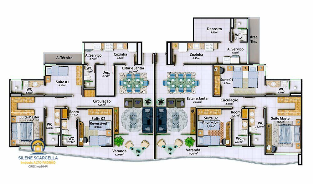 Apartamento à venda com 3 quartos, 123m² - Foto 4