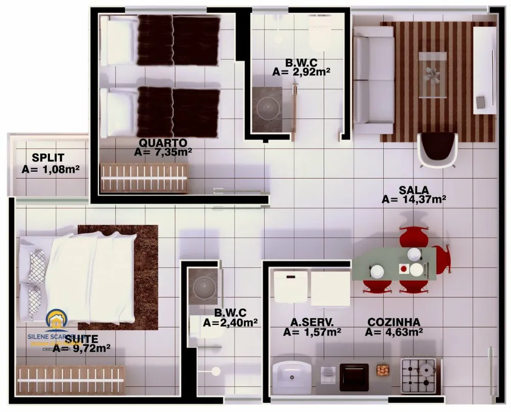 Apartamento, 3 quartos, 60 m² - Foto 3