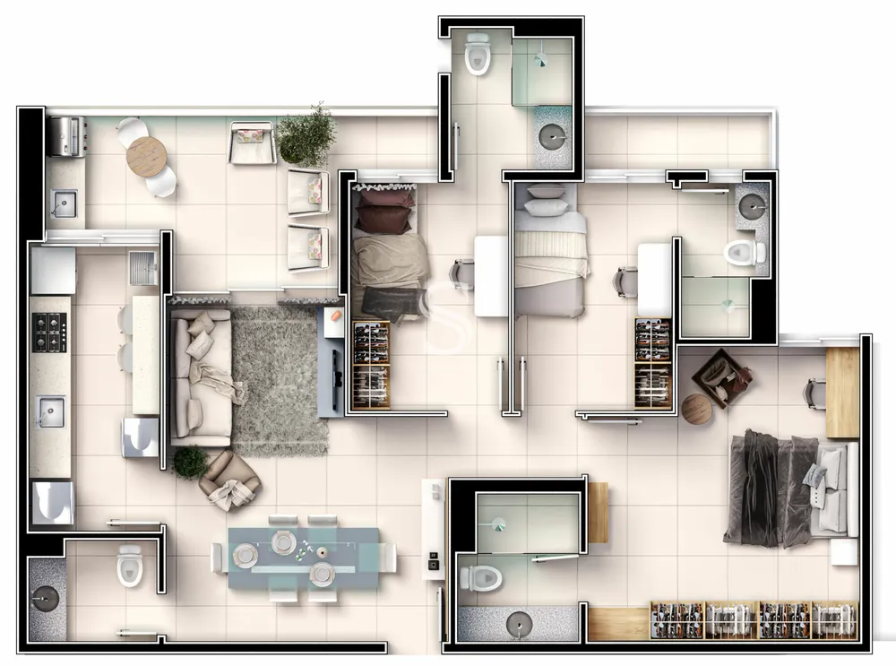 Apartamento, 3 quartos, 102 m² - Foto 11