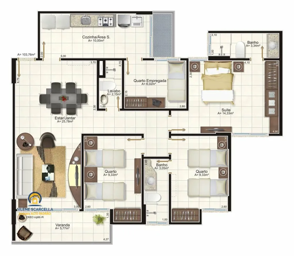 Apartamento, 3 quartos, 104 m² - Foto 10