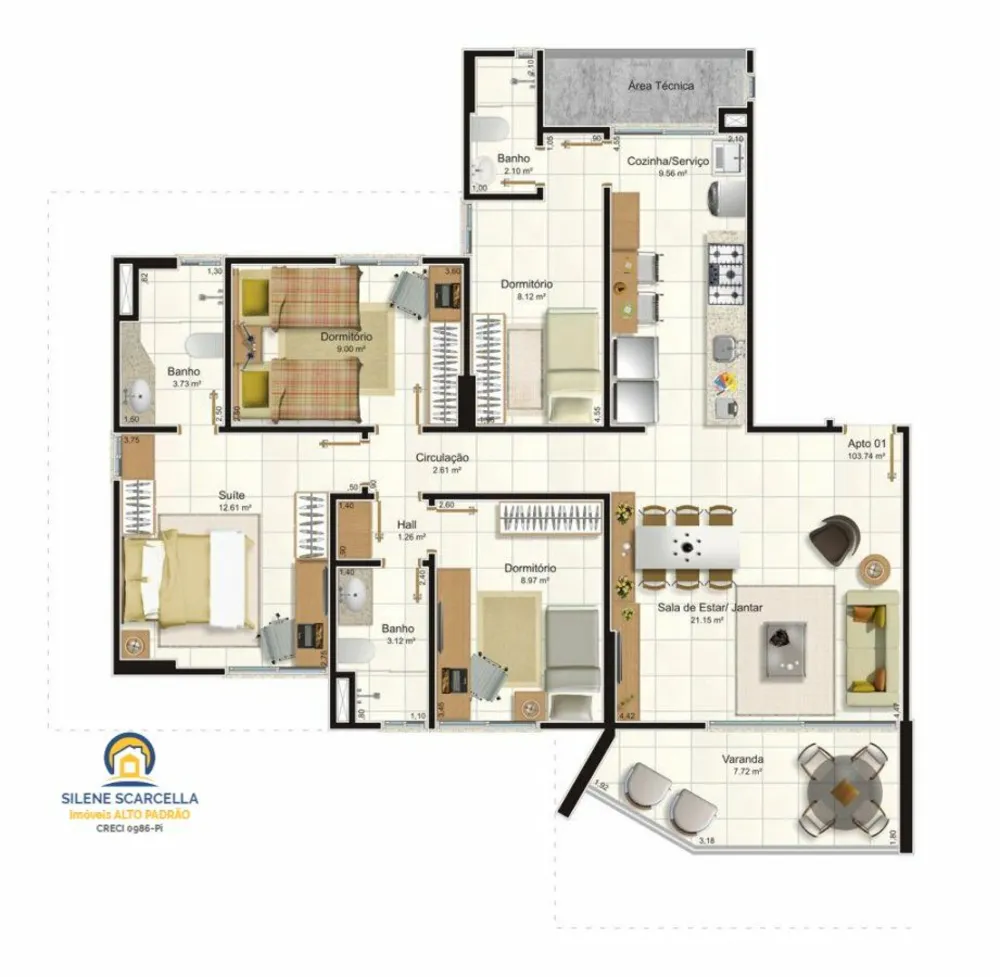 Apartamento, 3 quartos, 104 m² - Foto 9
