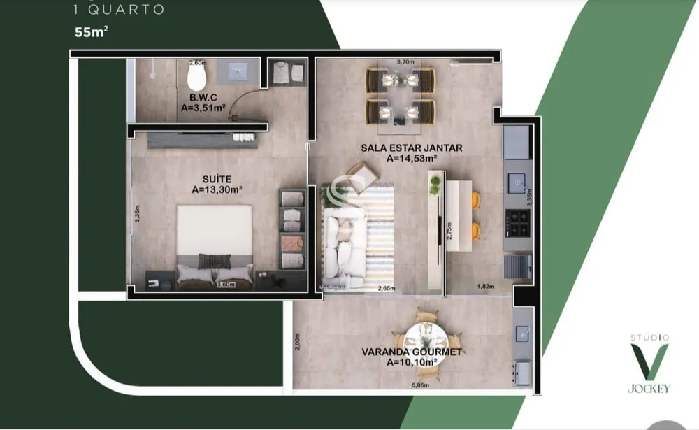Apartamento, 1 quarto, 34 m² - Foto 4