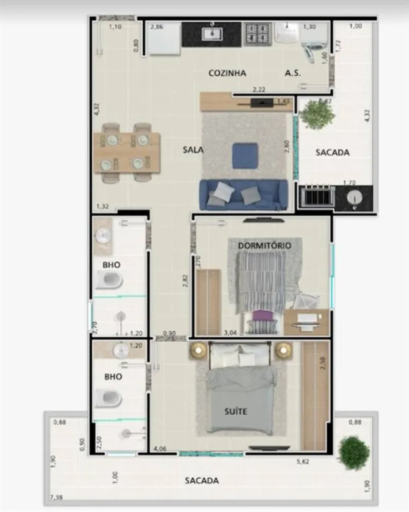 Apartamento, 2 quartos, 71 m² - Foto 5