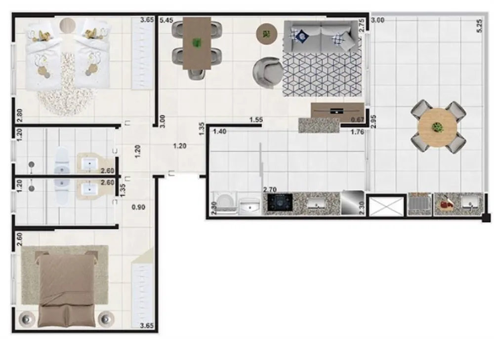 Apartamento, 2 quartos, 80 m² - Foto 2
