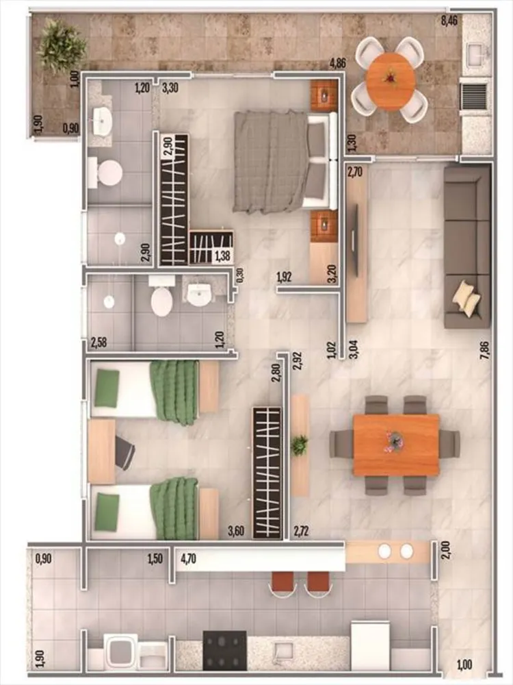 Apartamento, 2 quartos, 86 m² - Foto 5