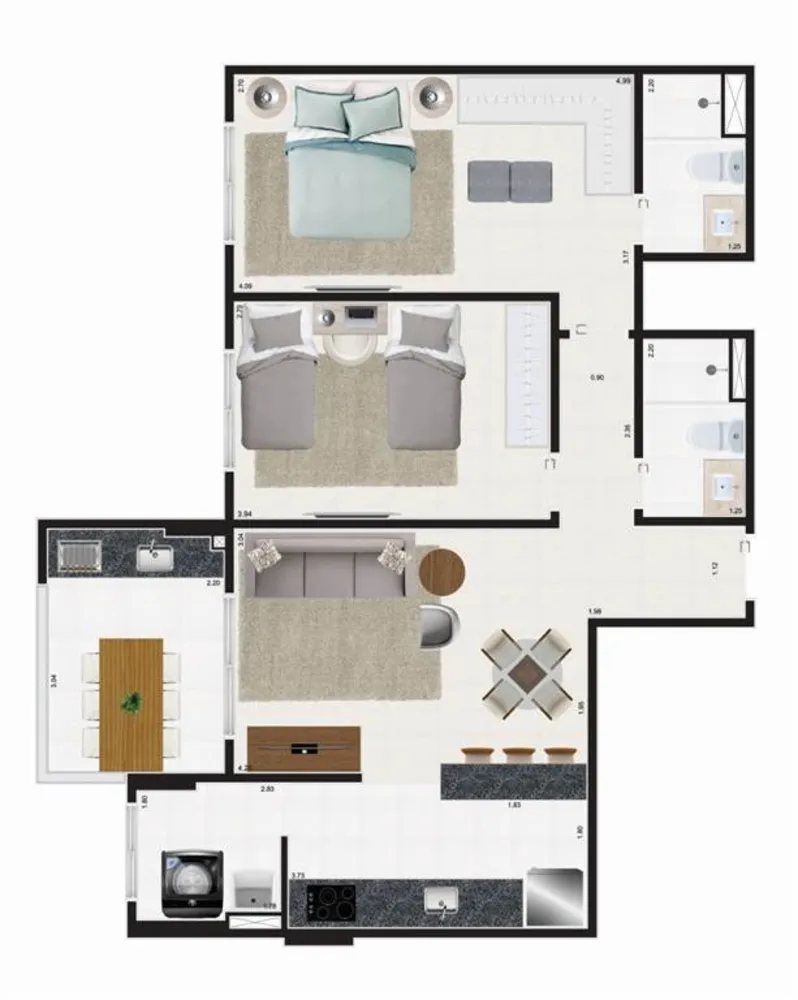 Apartamento, 2 quartos, 74 m² - Foto 10