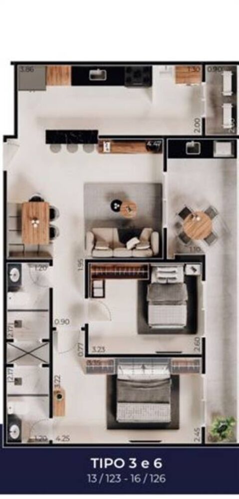 Apartamento, 2 quartos, 74 m² - Foto 3