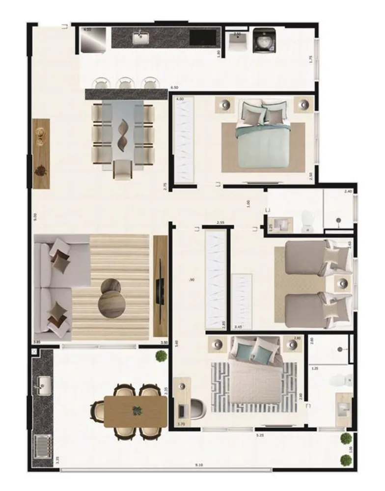 Apartamento, 2 quartos, 77 m² - Foto 4