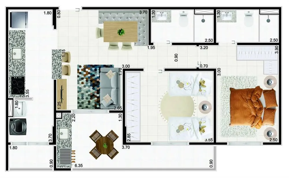 Apartamento, 2 quartos, 72 m² - Foto 4