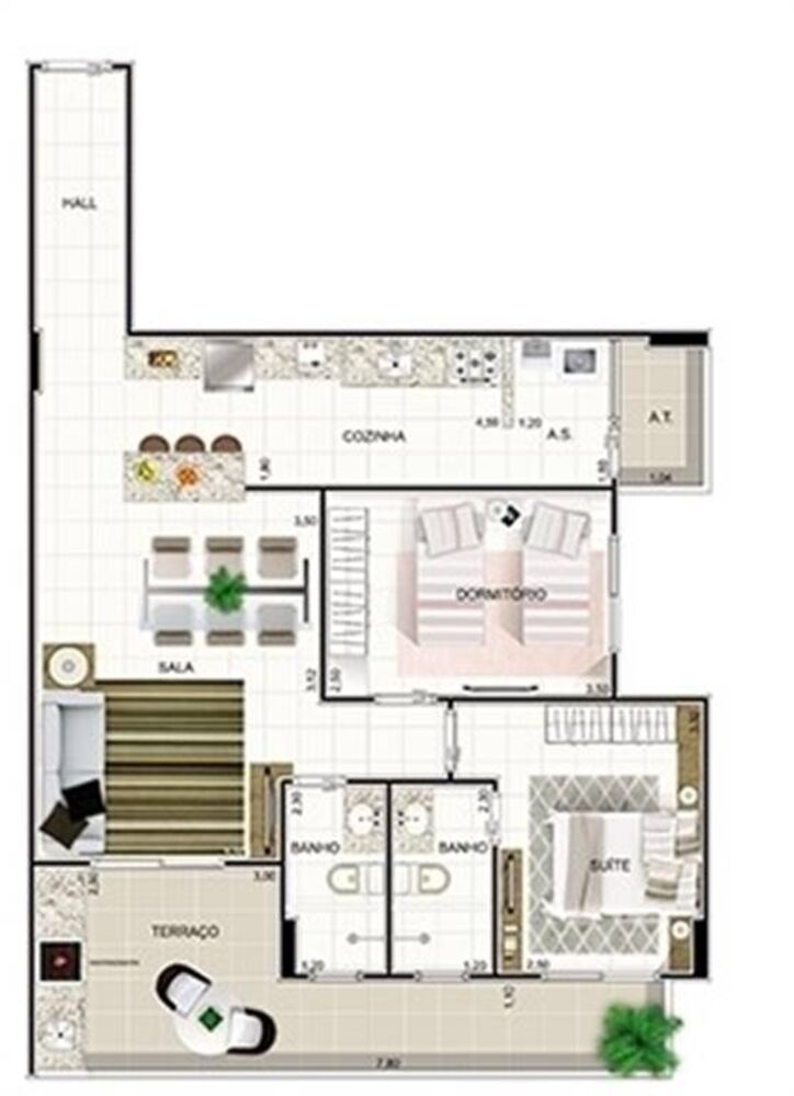 Apartamento à venda com 2 quartos, 79m² - Foto 4