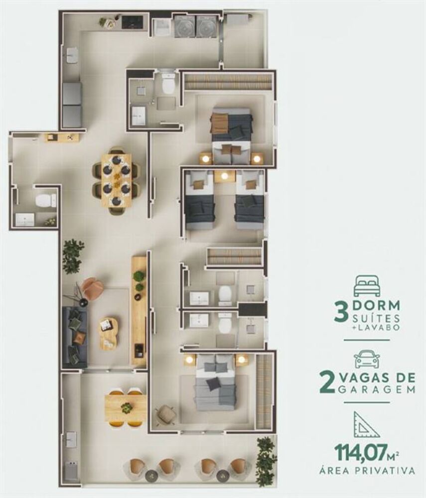 Apartamento, 3 quartos, 114 m² - Foto 9