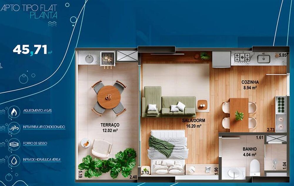 Apartamento, 1 quarto, 46 m² - Foto 17